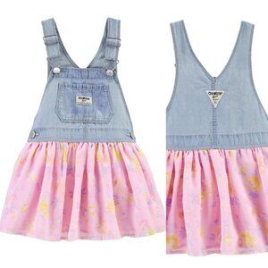 Oshkosh B'Gosh | Pink Denim Floral Skirtall | Size 3T